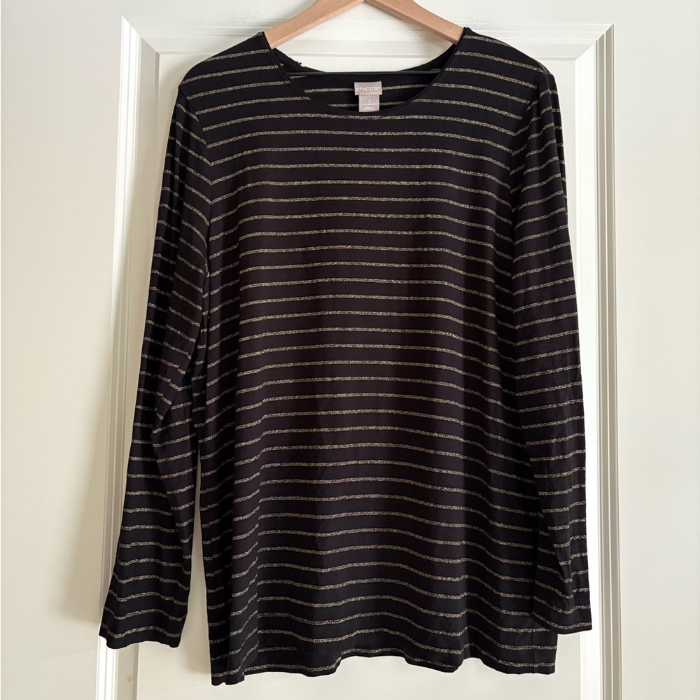Chicos Women’s Lightweight Striped Top